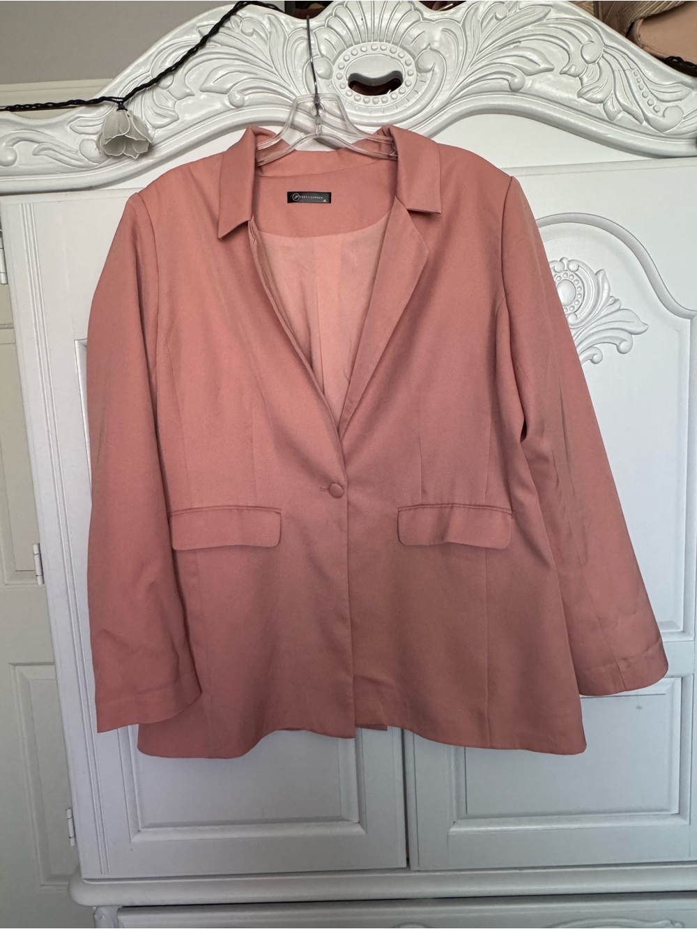 Tailored Single-Button Dusty Rose Blazer